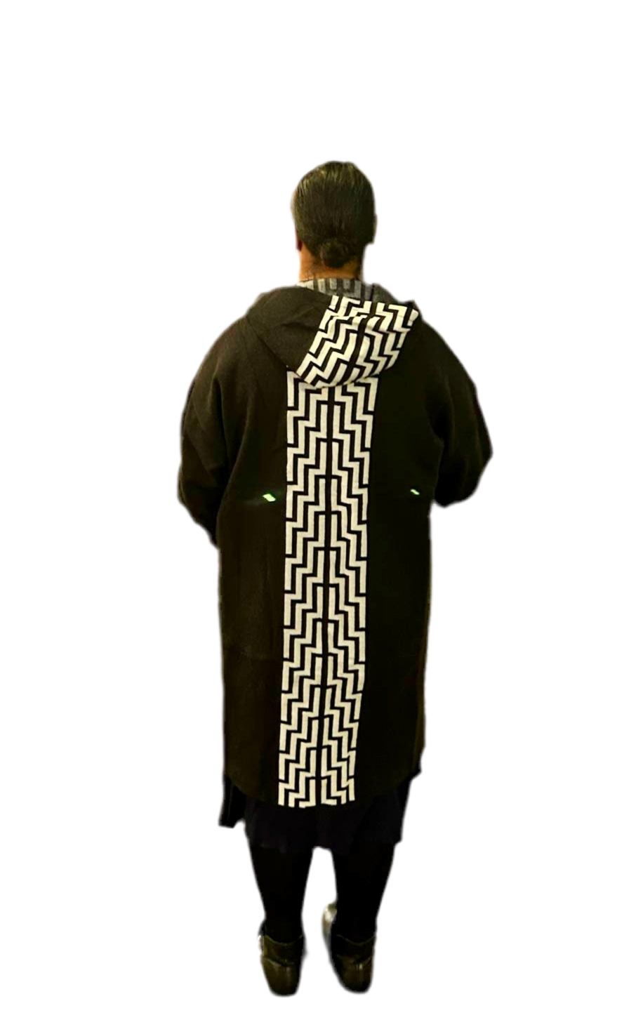 Poutama Hooded Kākahu (Cardigan)