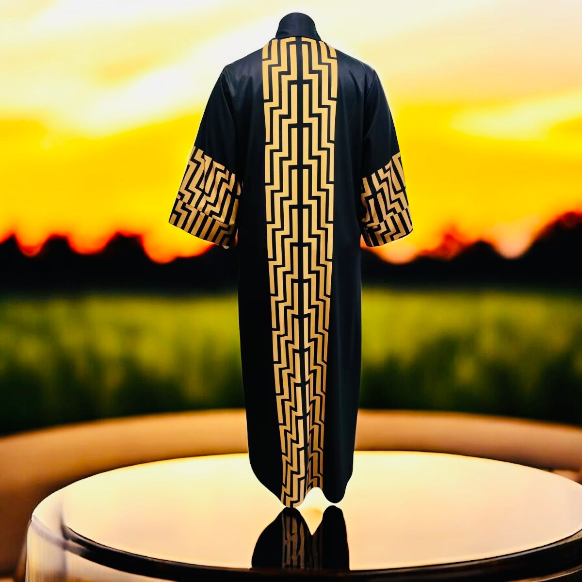 Black and Gold kimono style coat